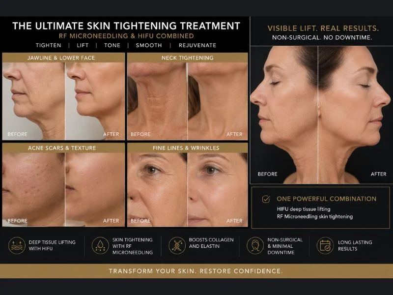 Results of combined treatment for the ultimate skin tightening treatment Walsall Wood